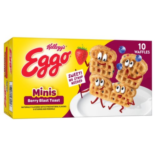 Kellogg's Eggo Minis Berry Blast Toast Waffles, 10 count, 10.75 oz