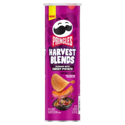 Pringles Harvest Blends Blended with Sweet Potato Smoky BBQ Potato Crisps, 5.5 oz