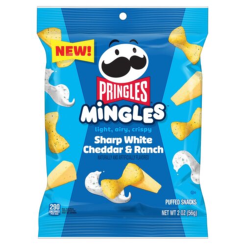 Pringles Mingles Sharp White Cheddar & Ranch Puffed Snacks, 2 oz