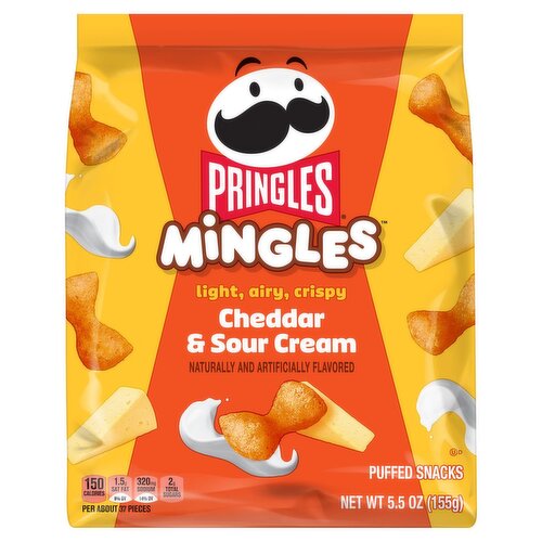 Pringles Mingles Cheddar & Sour Cream Flavored Puffed Snacks, 5.5 oz
