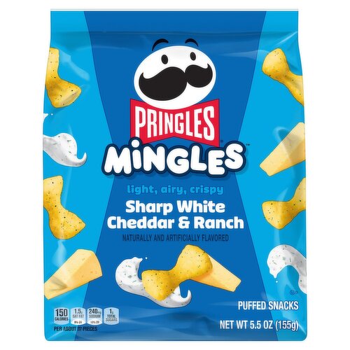 Pringles Mingles Sharp White Cheddar & Ranch Puffed Snacks, 5.5 oz