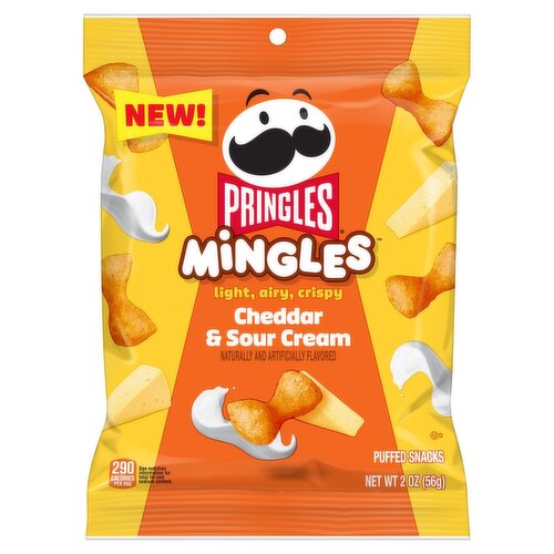 Pringles Mingles Cheddar & Sour Cream Puffed Snacks, 2 oz