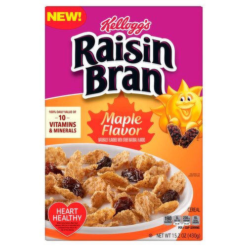 Kellogg's Raisin Bran Maple Flavor Cereal, 15.2 oz