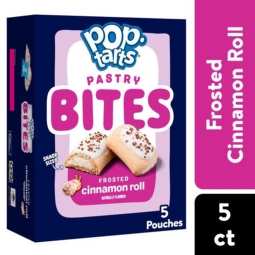 Pop-Tarts Frosted Cinnamon Roll Tasty Filled Pastry Bites, 1.4 oz, 5 count