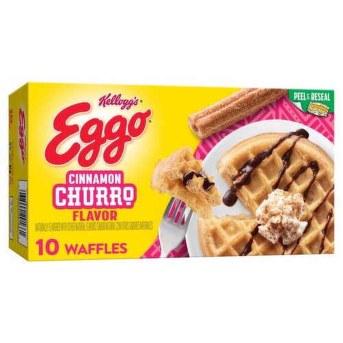 Kellogg's Eggo Cinnamon Churro Flavor Waffles, 10 count, 12.3 oz