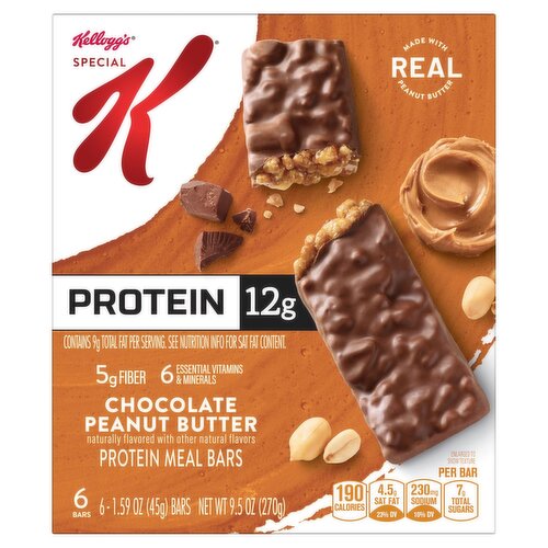 Kellogg's Special K Chocolate Peanut Butter Protein Meal Bars, 1.59 oz, 6 count