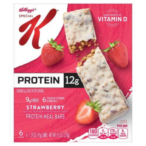 Kellogg's Special K Strawberry Protein Meal Bars, 1.59 oz, 6 count