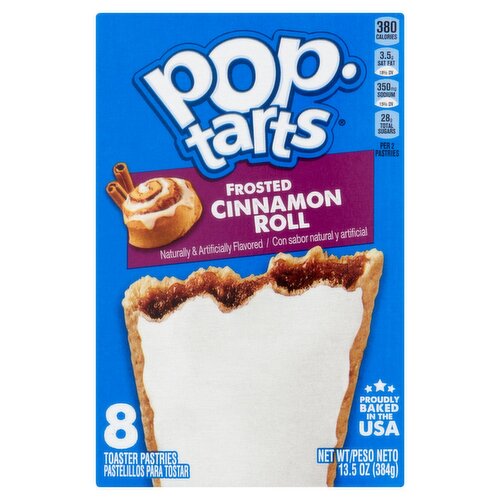 Pop-Tarts Frosted Cinnamon Roll Toaster Pastries, 8 count, 13.5 oz