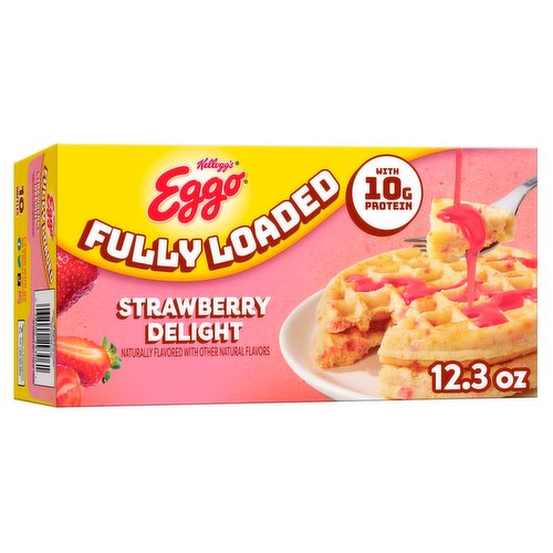 Kellogg's Eggo Fully Loaded Strawberry Delight Waffles, 10 count, 12.3 oz