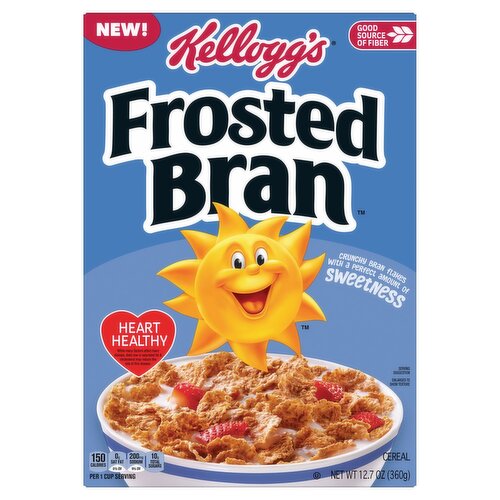 Kellogg's Frosted Bran Crunchy Bran Flakes Cereal, 12.7 oz