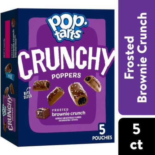 Pop-Tarts Frosted Brownie Crunch Crunchy Filled Snack Pieces Poppers, 1 oz, 5 count