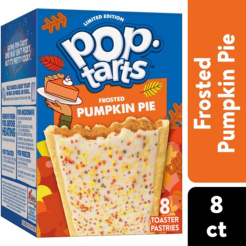 Pop-Tarts Frosted Pumpkin Pie Toaster Pastries Limited Edition, 8 count, 13.5 oz