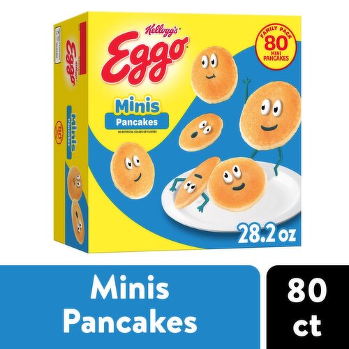 Kellogg's Eggo Minis Pancakes Family Pack, 80 count, 28.2 oz