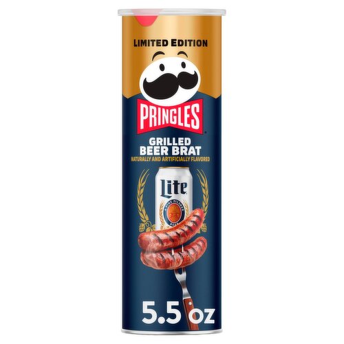 Pringles Grilled Beer Brat Potato Crisps Limited Edition, 5.5 oz