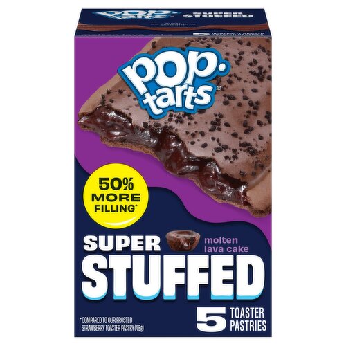 Pop-Tarts Molten Lava Cake Super Stuffed Toaster Pastries, 5 count, 10.9 oz