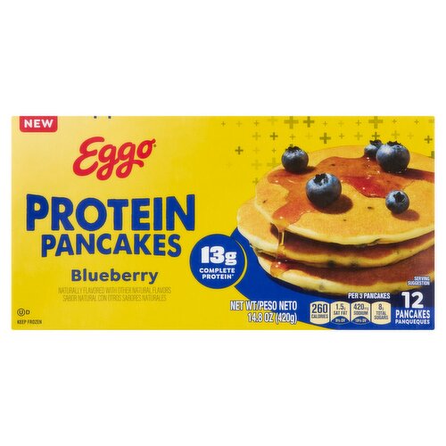 Eggo Blueberry Protein Pancakes, 12 count, 14.8 oz
