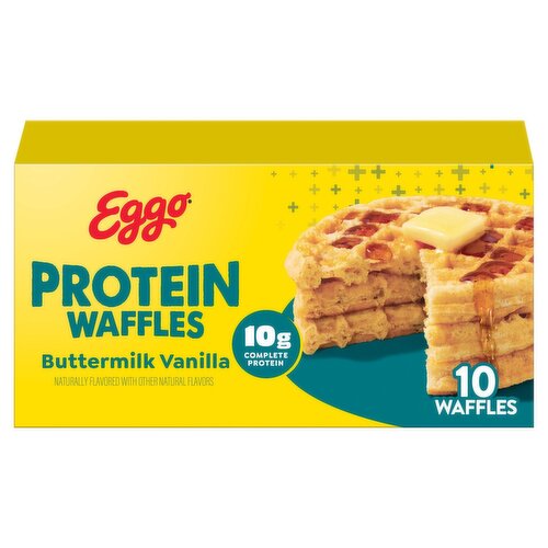 Eggo Buttermilk Vanilla Protein Waffles, 10 count, 12.3 oz