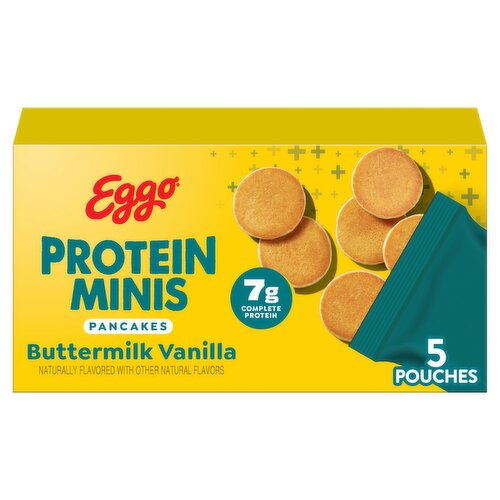 Eggo Protein Minis Buttermilk Vanilla Pancakes, 1.69 oz, 5 count