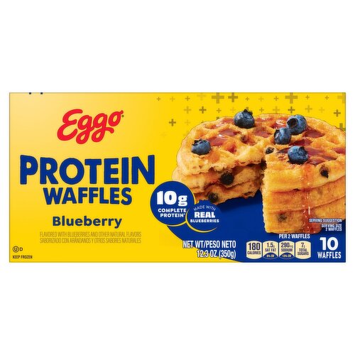 Eggo Blueberry Protein Waffles, 10 count, 12.3 oz