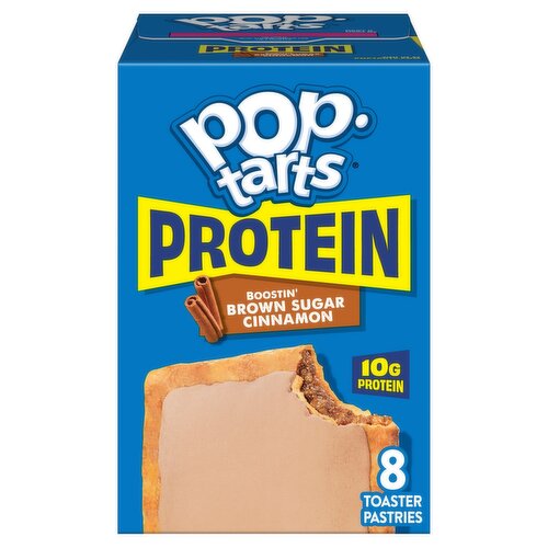 Pop-Tarts Protein Boostin' Brown Sugar Cinnamon Toaster Pastries, 8 count, 14.3 oz