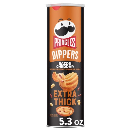 Pringles Dippers Extra Thick Bacon Cheddar Potato Crisps, 5.3 oz