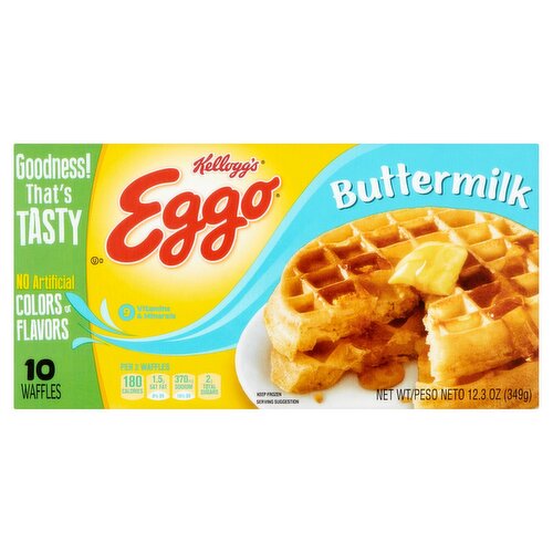 Kellogg's Eggo Buttermilk Waffles, 10 count, 12.3 oz