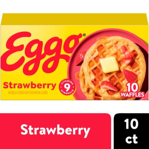 Kellogg's Eggo Strawberry Waffles, 10 count, 12.3 oz