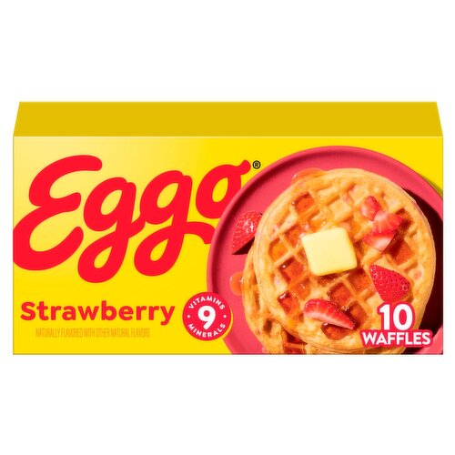 Kellogg's Eggo Strawberry Waffles, 10 count, 12.3 oz
