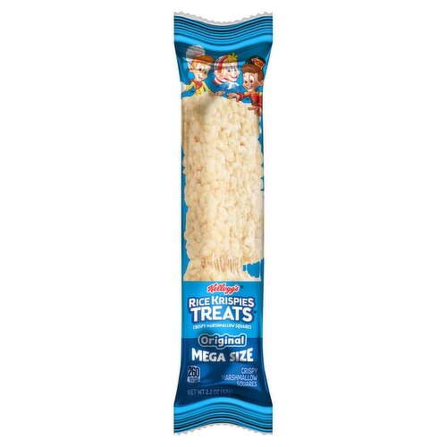 Kellogg's Rice Krispies Treats Original Crispy Marshmallow Squares Mega Size, 2.2 oz