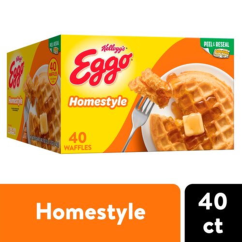 Kellogg's Eggo Homestyle Waffles, 40 count, 49.3 oz