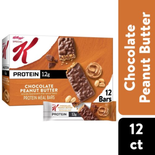 Kellogg's Special K Chocolate Peanut Butter Protein Meal Bars Value Size, 1.59 oz, 12 count