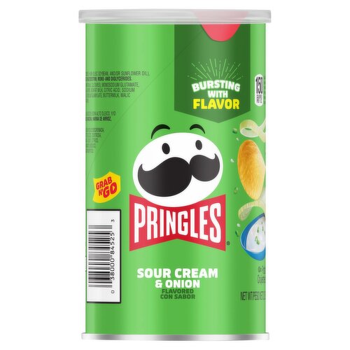 Pringles Sour Cream & Onion Flavored Potato Crisps, 2.5 oz