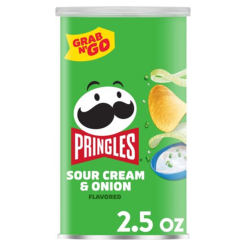 Pringles Sour Cream & Onion Flavored Potato Crisps, 2.5 oz