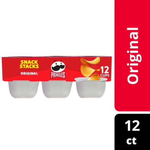 Pringles Snack Stacks Original Potato Crisps, 0.67 oz, 12 count