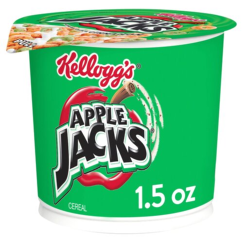 Kellogg's Apple Jacks Sweetened Cereal with Apple & Cinnamon, 1.5 oz