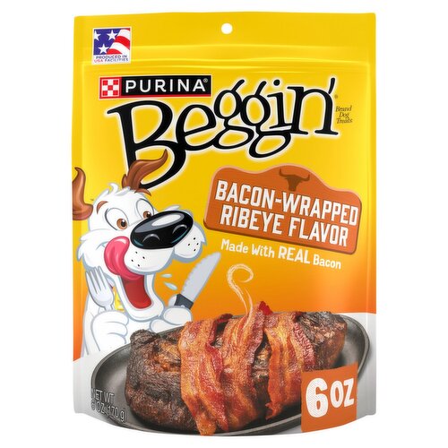 Purina Beggin' Bacon-Wrapped Ribeye Flavor Dog Treats, 6 oz