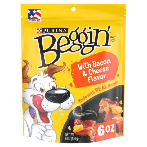 Purina Beggin' with Bacon & Cheese Flavor Dog Treats, 6 oz