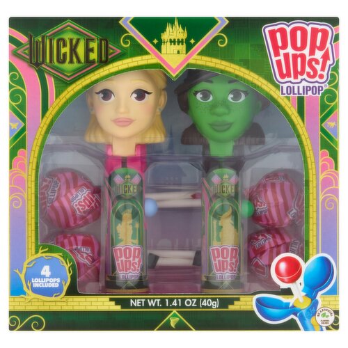 Wicked Popups! Lollipop, 4 count, 1.41 oz
