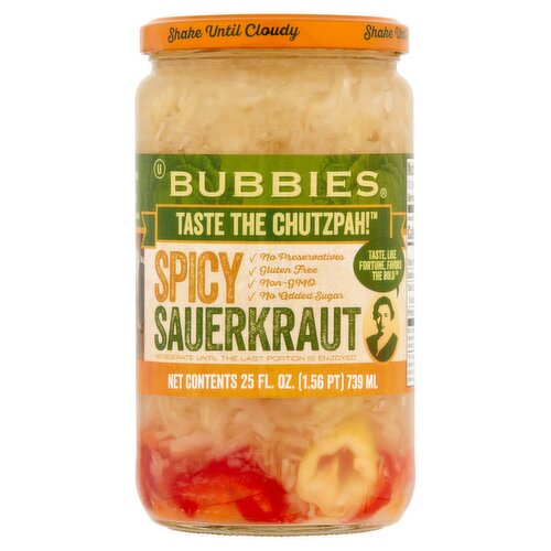 Bubbies Spicy Sauerkraut, 25 fl oz