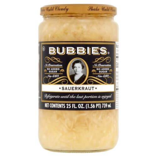 Bubbies Sauerkraut, 25 fl oz