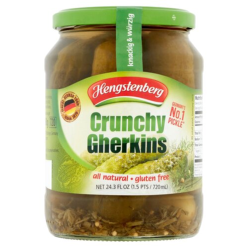 Hengstenberg Crunchy Gherkins, 24.3 fl oz