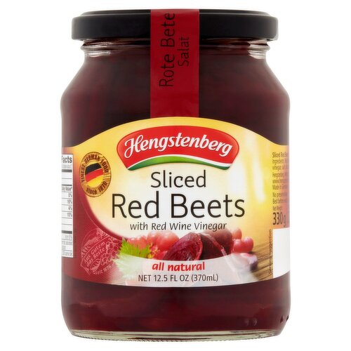 Hengstenberg Sliced Red Beets with Red Wine Vinegar, 12.5 fl oz