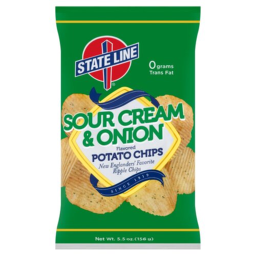 State Line Sour Cream & Onion Flavored Potato Chips, 5.5 oz