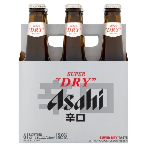 Asahi Super Dry Taste Beer, 11.2 fl oz, 6 count