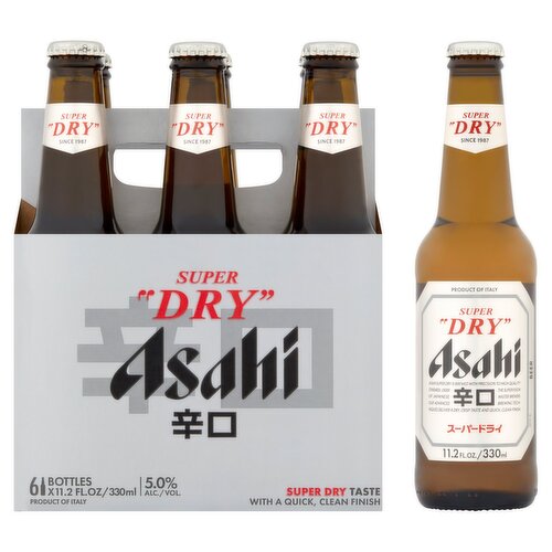 Asahi Super Dry Taste Beer, 11.2 fl oz, 6 count