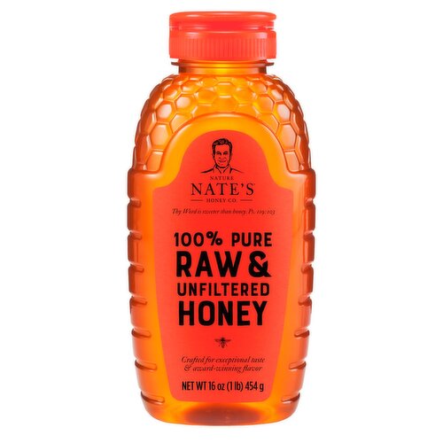 Nature Nate's 100% Pure Raw & Unfiltered Honey, 16 oz