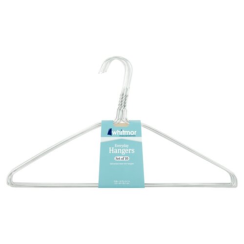 Whitmor Everyday Hangers, 10 count