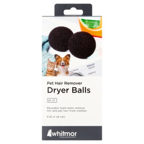 Whitmor Pet Hair Remover Dryer Balls Set, 2 Count