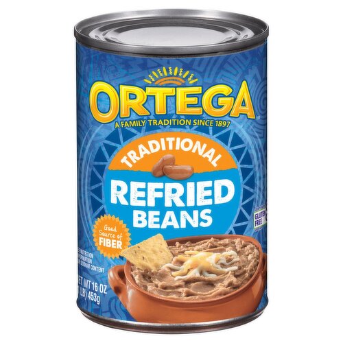 Ortega Traditional Refried Beans, 16 oz