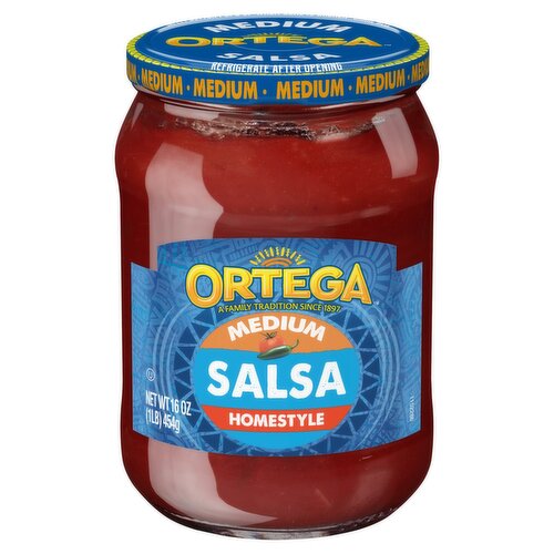 Ortega Medium Homestyle Salsa, 16 oz